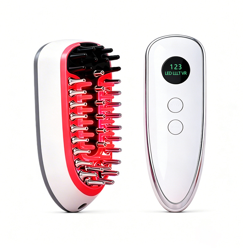 Scalp Applicator EMS Microcurrent Massage Hair Growth Comb Red Light Hair Care导液 Meridian Electric Massage Comb