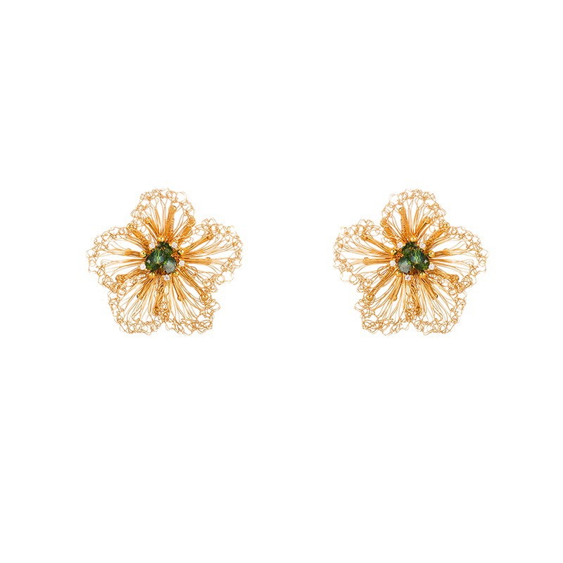 Simple Sweet Handmade Flower Stud Earrings Elegant Exquisite Earrings Absolutely Beautiful Earrings