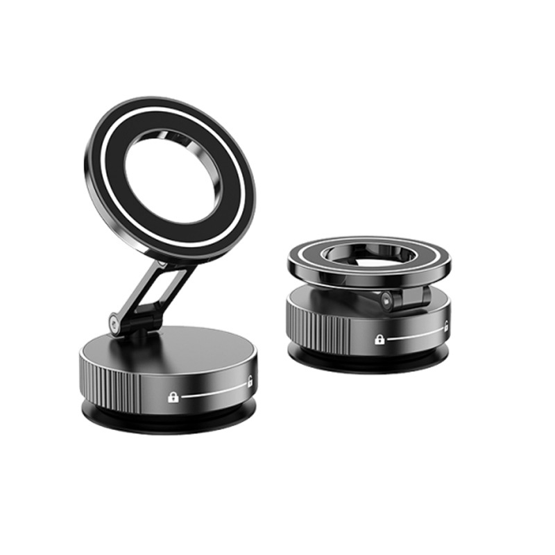 2026 New Magnetic Car Phone Mount Vacuum Suction Cup Rotatable Foldable Car Navigation Holder Custom