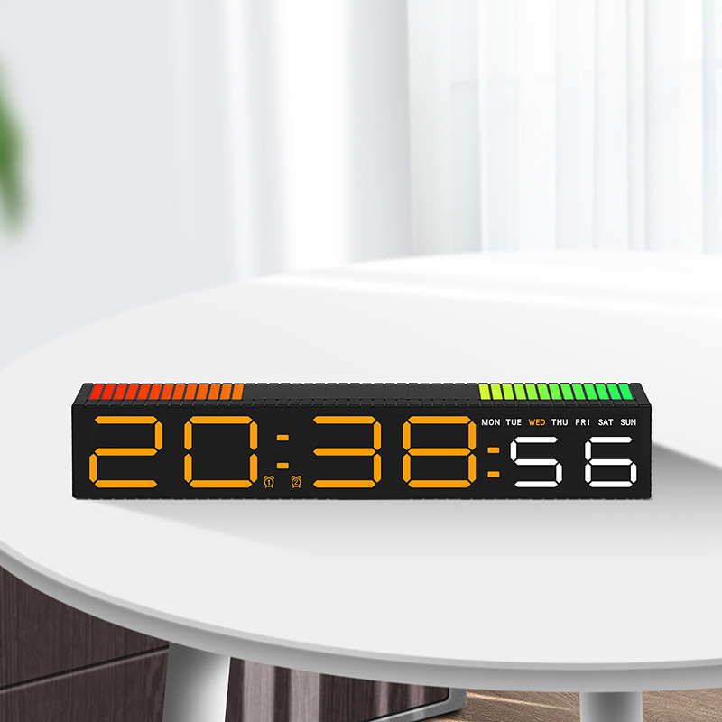 LED Electronic Clock Simple Alarm Clock Pickup Light Clock Electronic Clock Bedside Ornament 5517