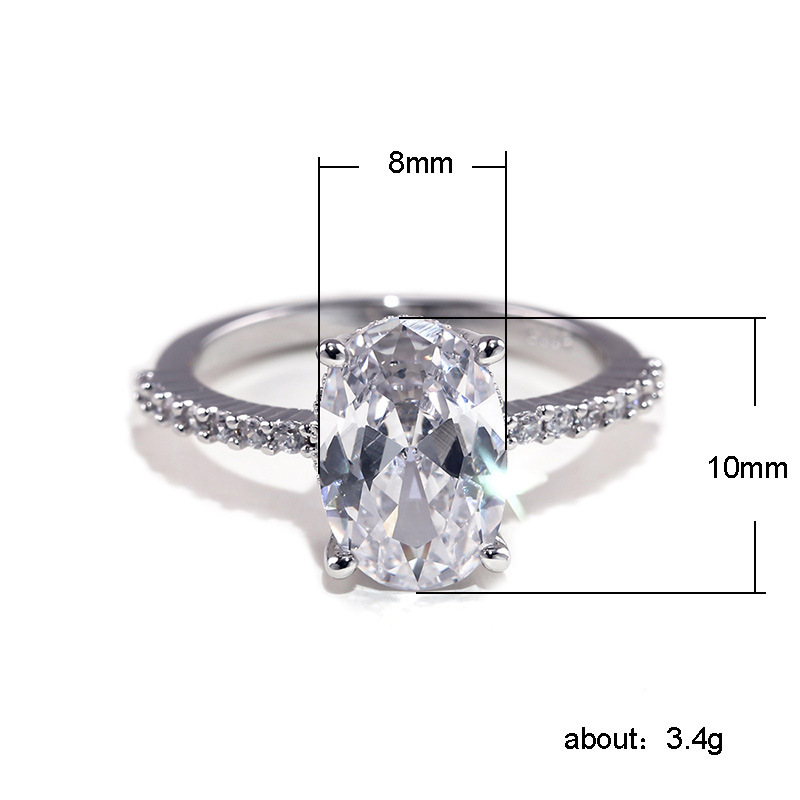 eBay New Zircon Platinum Ring Engagement Ring