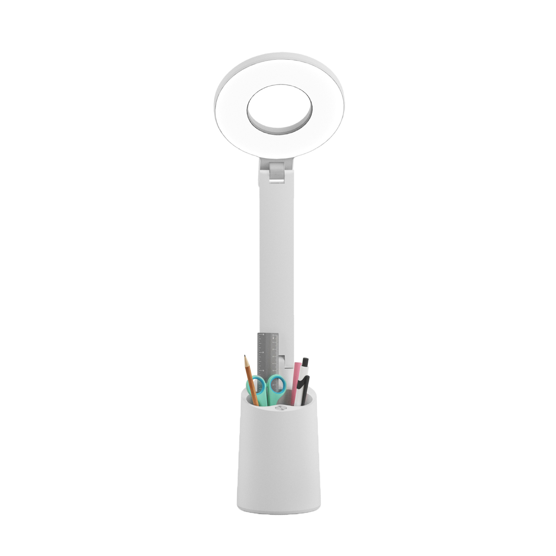 Home simple flexible storage sleep study work reading charging eye-protecting desk lamp bookcase pen holder lamp