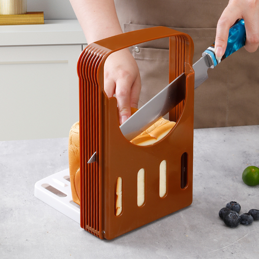Commercial bread slicer toast slicer cutting device foldable slicing rack household baking tool kitchen tool