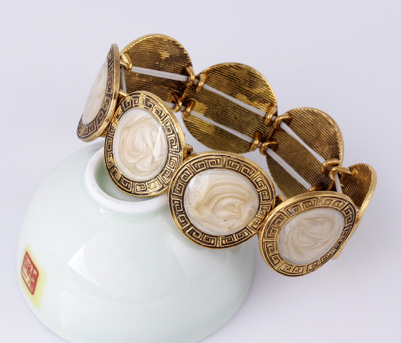 B222 Accessories Mixed Batch Beige Oil Drop Geometric Elastic Bracelet