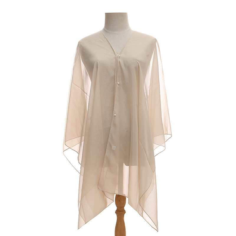 Summer New Scarf Solid Color Sun Protection Shawl Live Streaming Imitation Silk Shawl