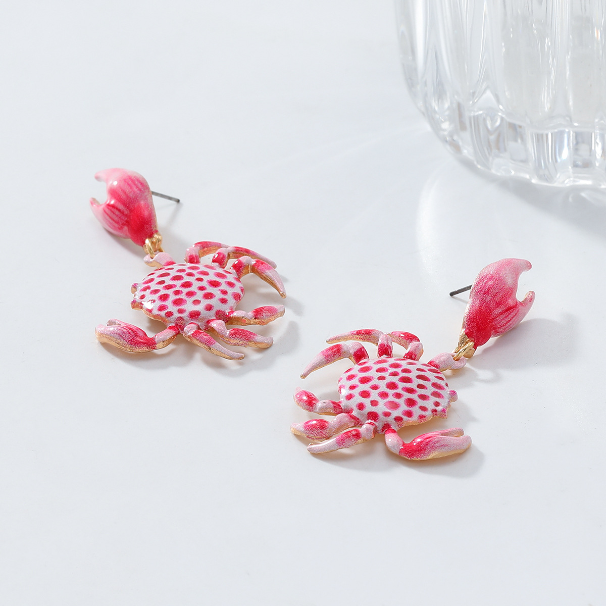ZA big brand exaggerated crab multi-layer earrings cute niche summer beach style ear accessories for women