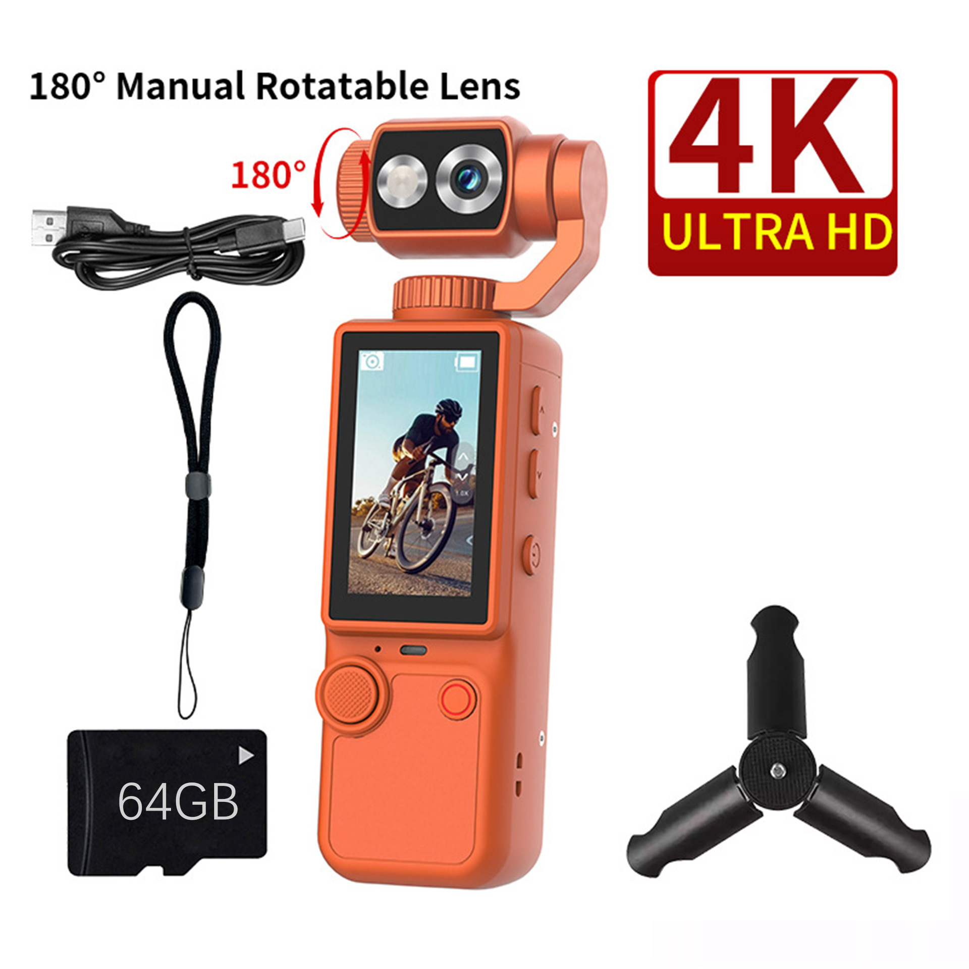Q8 handheld outdoor sports camera ultra-clear autofocus conference recording portable pocket camera