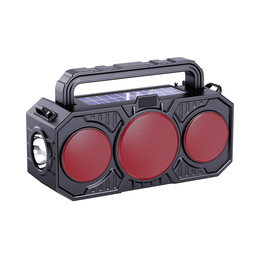 Outdoor Wireless Bluetooth Speaker Dual Solar with Flashlight Card Player Audio Africa Bluetooth Speaker