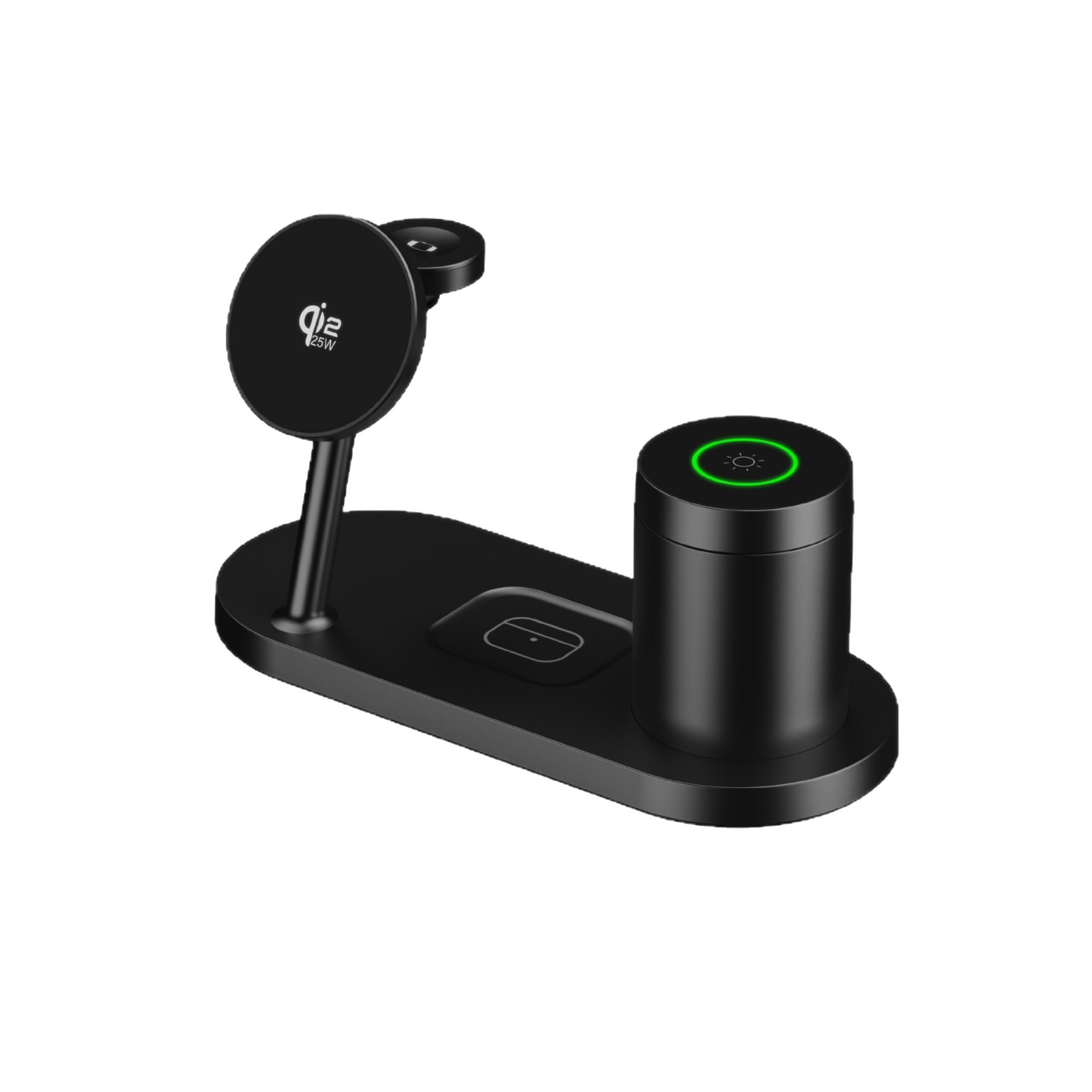 New QI2.2 four-in-one magnetic wireless charger lamp 25W for Apple Samsung phones earphones charger