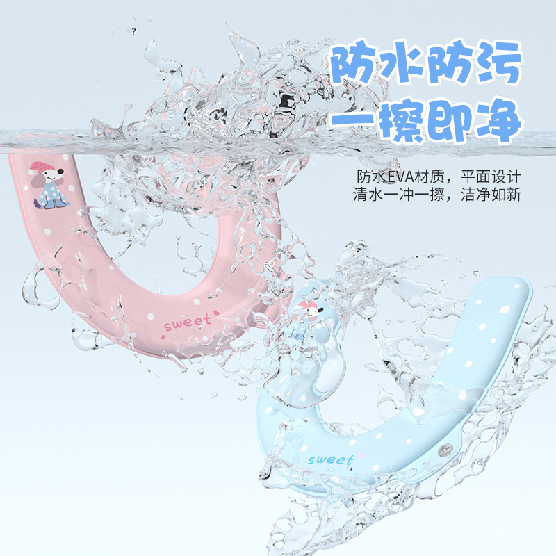 【Copyright】Waterproof Home Toilet Mat EVA Washable Thickened Adhesive Seat Cushion Four Seasons Toilet Seat Cover Universal