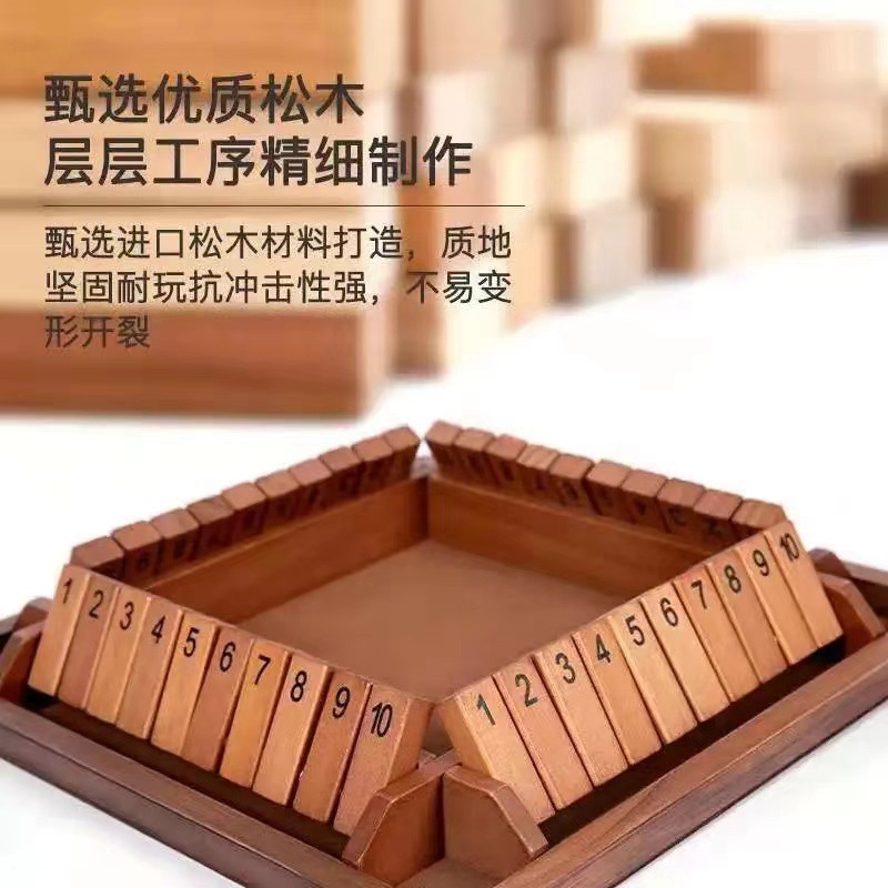 Party Multi-person Interactive Drinking Game Tabletop Chess and Card Game Four-sided Number Flip Game Prop