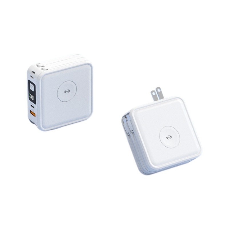 Cable magnetic wireless charging bank can charge watch fast charging plug portable for Apple Huawei mobile power