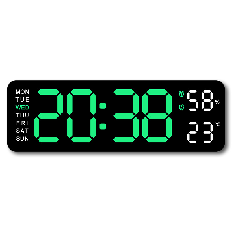 5503 Electronic Clock Simple Multifunctional Rectangle Large Font Alarm Clock Hanging or Standing