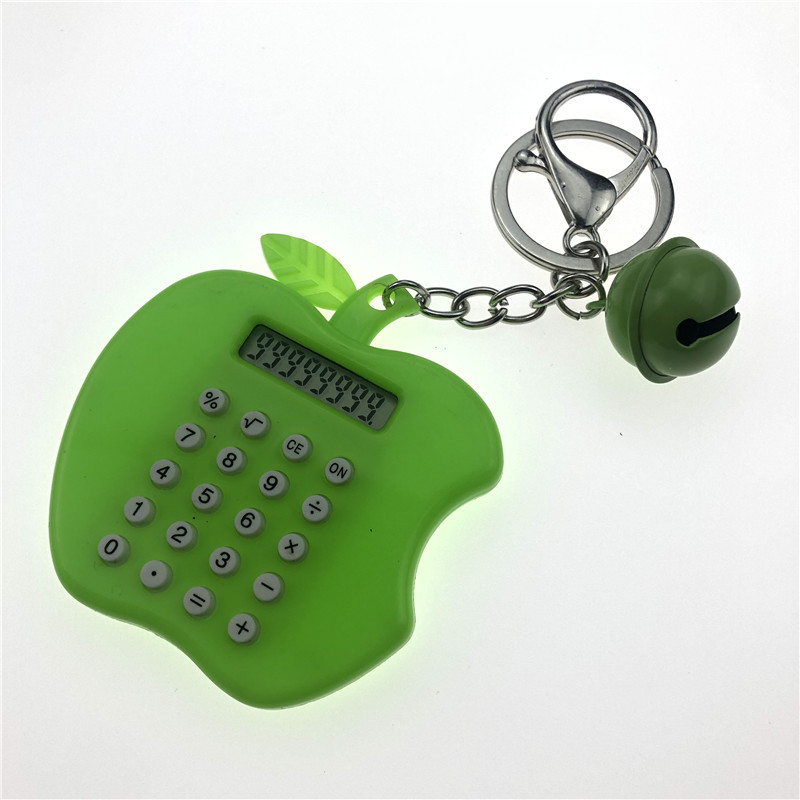 Cartoon Apple Mini Ultra-Thin Button Battery Cute Calculator Portable Computer Handy Calculator