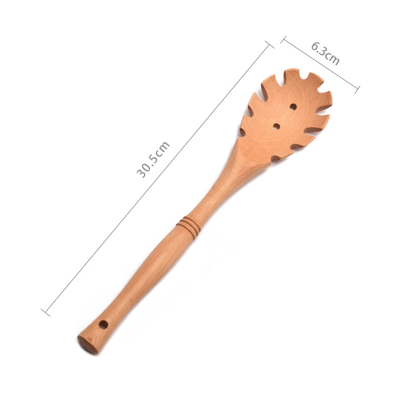 Non-stick pan wooden spatula, cooking spatula, hot pot spoon, wooden spatula set, beech wood kitchen tools, custom LOGO
