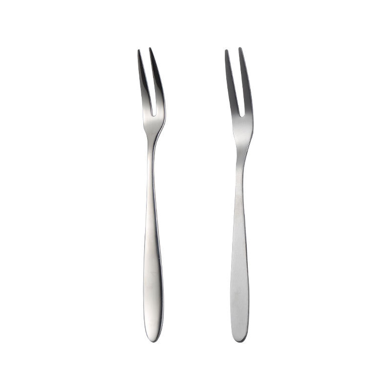 304 stainless steel fruit fork, two-prong fork, hotel household tableware, dessert, pastry, mooncake, dessert fork, tableware