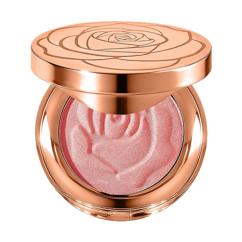 Liangnishi Soft Light Floral Blush Matte Soft Mist Enhances Complexion Long-lasting Easy to Color Multi-Use Blush