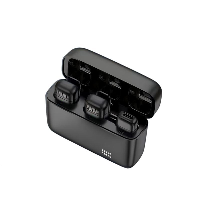 K6 Wireless Clip-on Microphone with Charging Case, for Mobile Outdoor Live Streaming, Video Recording, Noise Reduction Microphone
