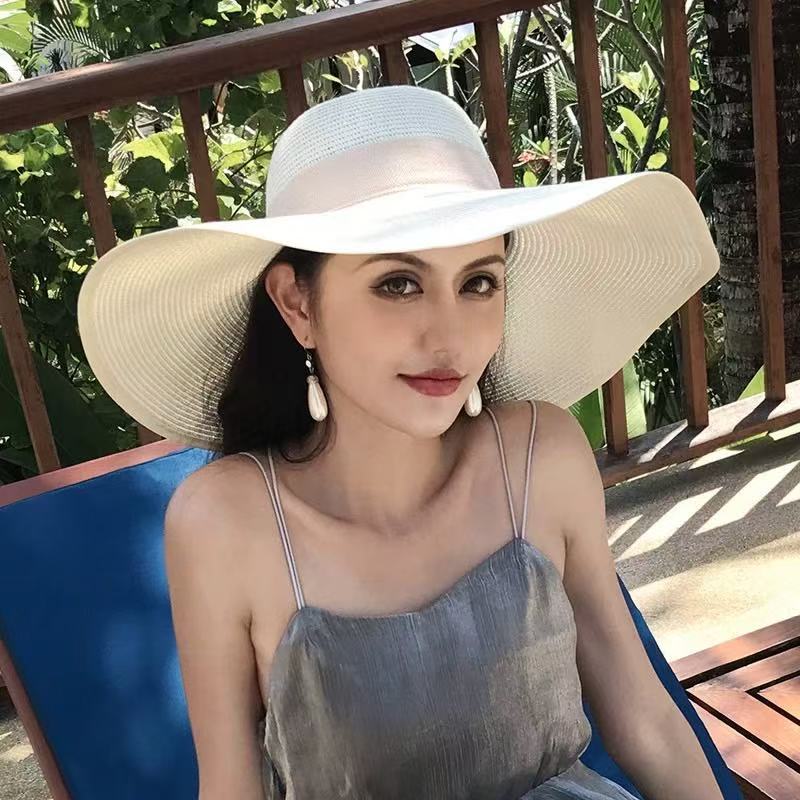 Colorful Beaded Straw Fisherman Hat, Summer Beach Vacation Sun Protection Straw Hat, Foldable Hat