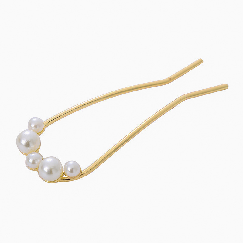 Accessories simple alloy geometric U-shaped hair clip hairpin coil hairpin insertion needle