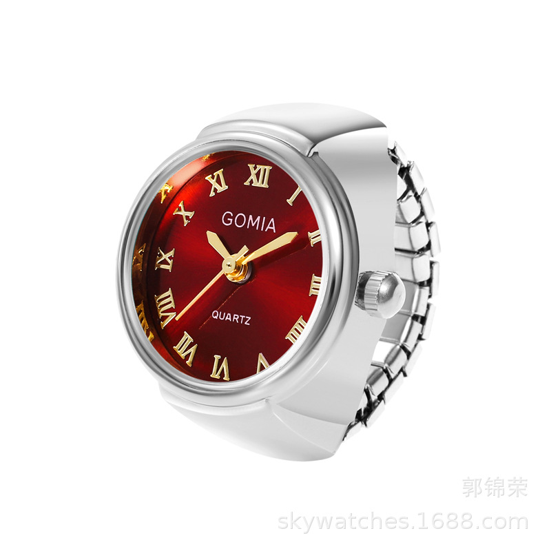 Sunray UP Watch Ring Women's Ring Mini Cute Student Finger Watch See Time Can