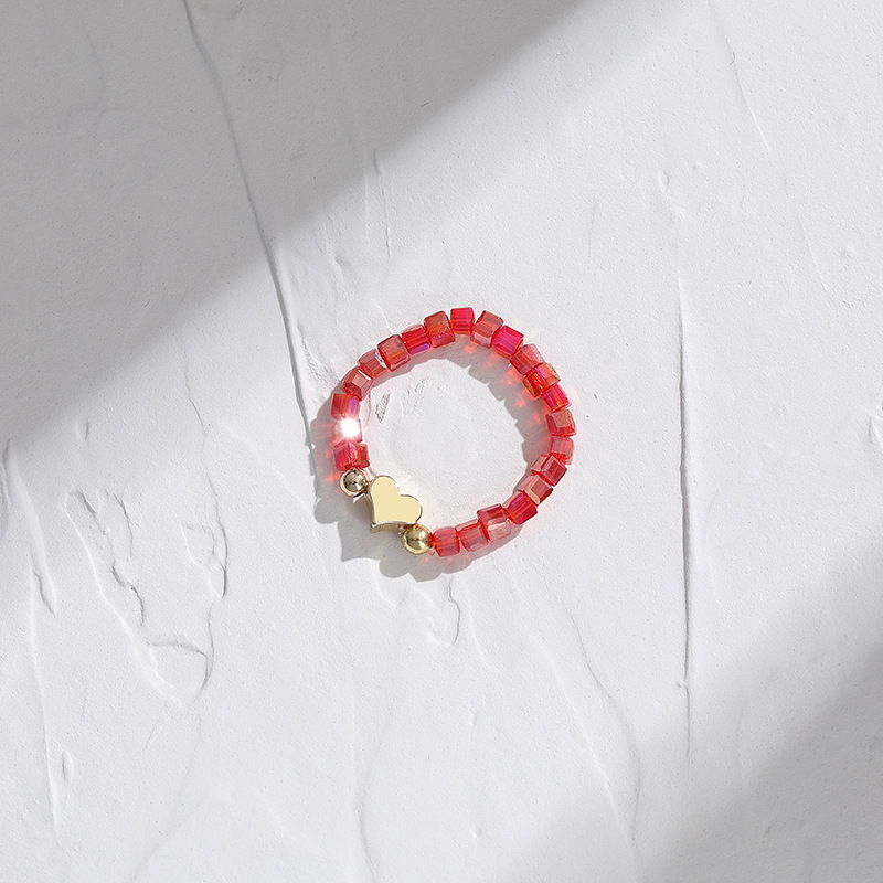 Pearl Ring, Colorful Cat's Eye Bead Stretch Ring, Instagram-Style, Unique and Girly Ring