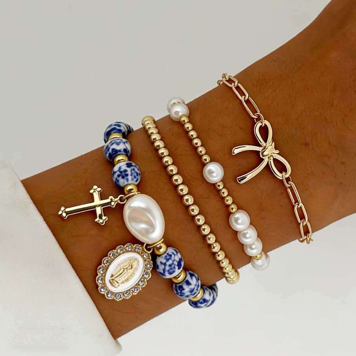 New Chain Bracelet Set Women Multi-Layer Simple Bangle Accessories