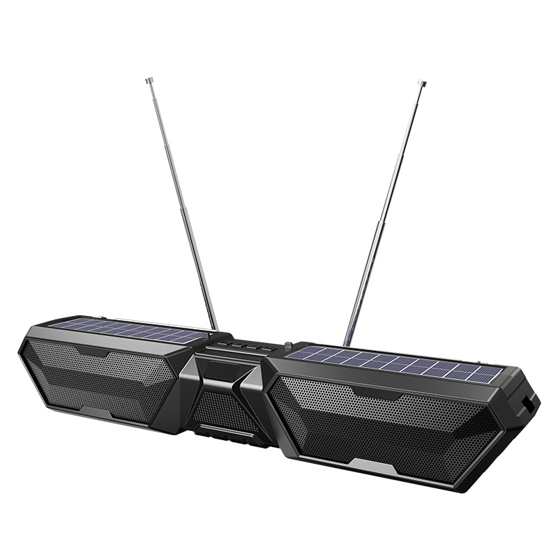 Soundbar Bluetooth Speaker Strip with Color Lights Desktop Outdoor Solar Bluetooth Speaker Subwoofer