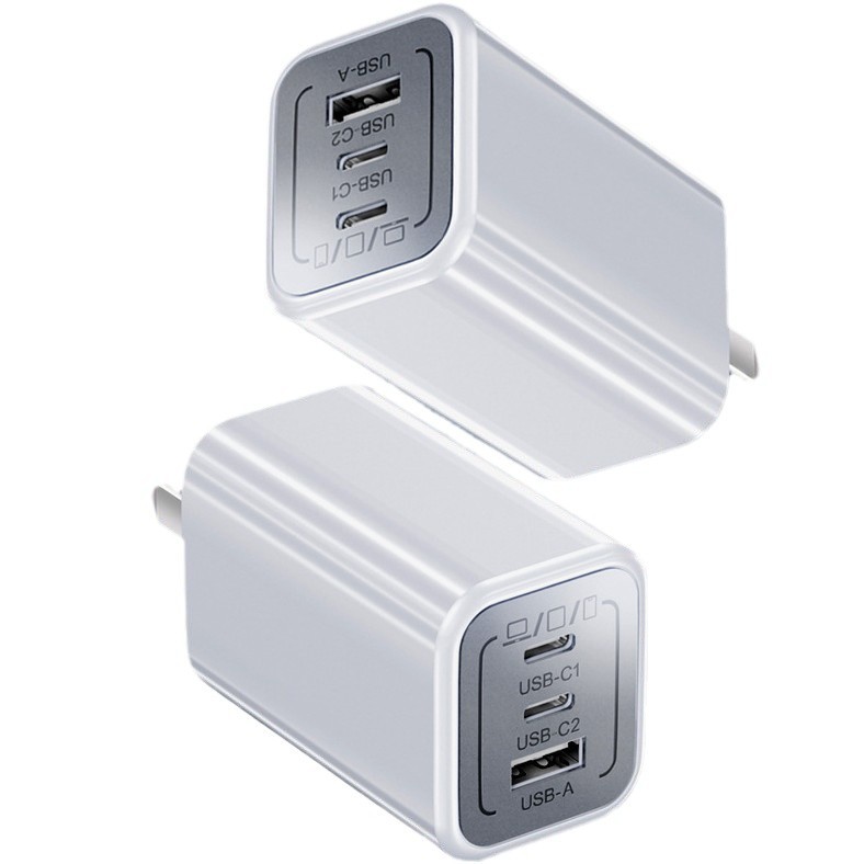 PD67W GaN charger 3C certified charging head triple port for Apple Huawei laptop fast charging