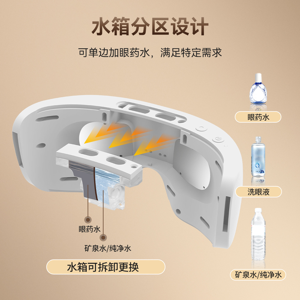 Eye massager hot compress air pressure steam massager relieve eye fatigue dryness atomization eye care device