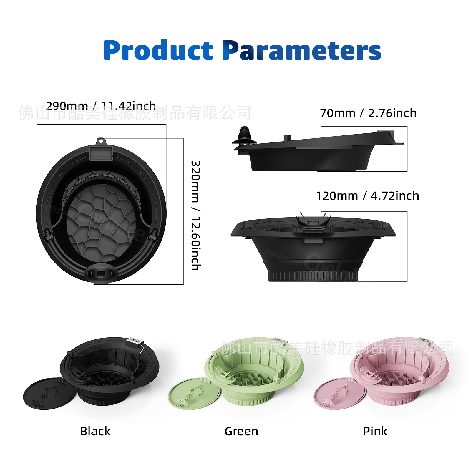 New breathable ice compress face basin with ice grid filter chamber ice therapy care ice bath beauty silicone foldable face basin