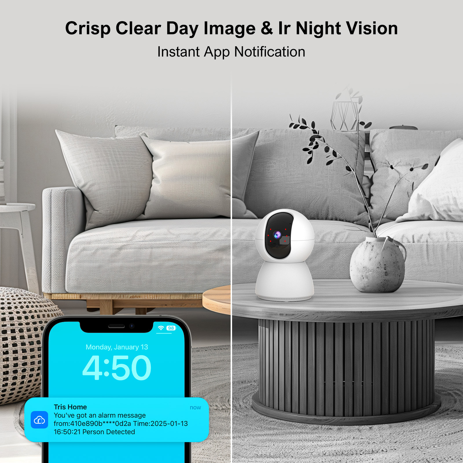 Home HD Surveillance Camera Smart Voice Intercom Tuya wifi Surveillance Pan-Tilt Camera