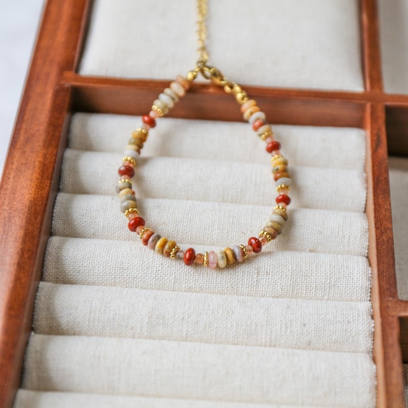 Freshwater pearl bracelet natural stone 24K real gold electroplated niche delicate commuting bead bracelet