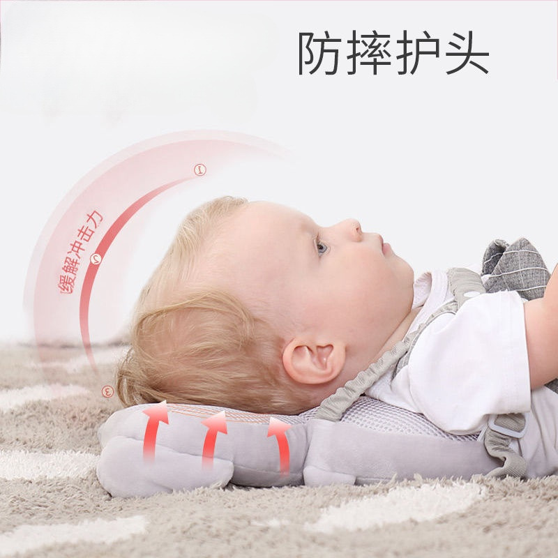 Baby anti-fall head protection pad summer breathable infant anti-fall head protector learning walk head protection hat pillow