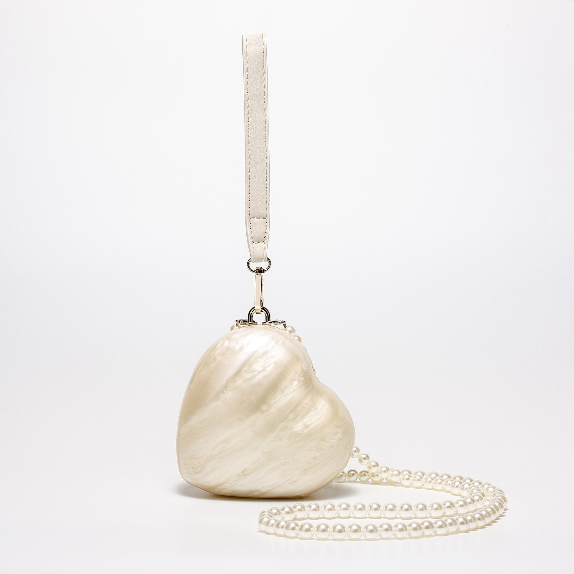 2025 New Women's Single Shoulder Crossbody Bag Irregular Shell Acrylic Bag Wedding Banquet Clutch