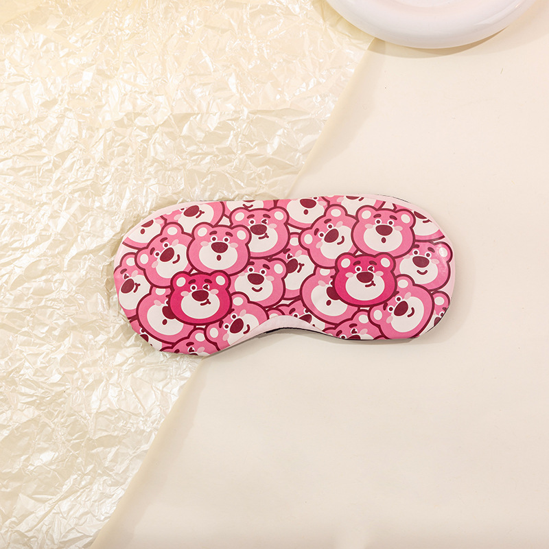 Cute style bear cold and hot compress sleep eye mask, relieve fatigue outdoor light-blocking cartoon cute bear children men and women