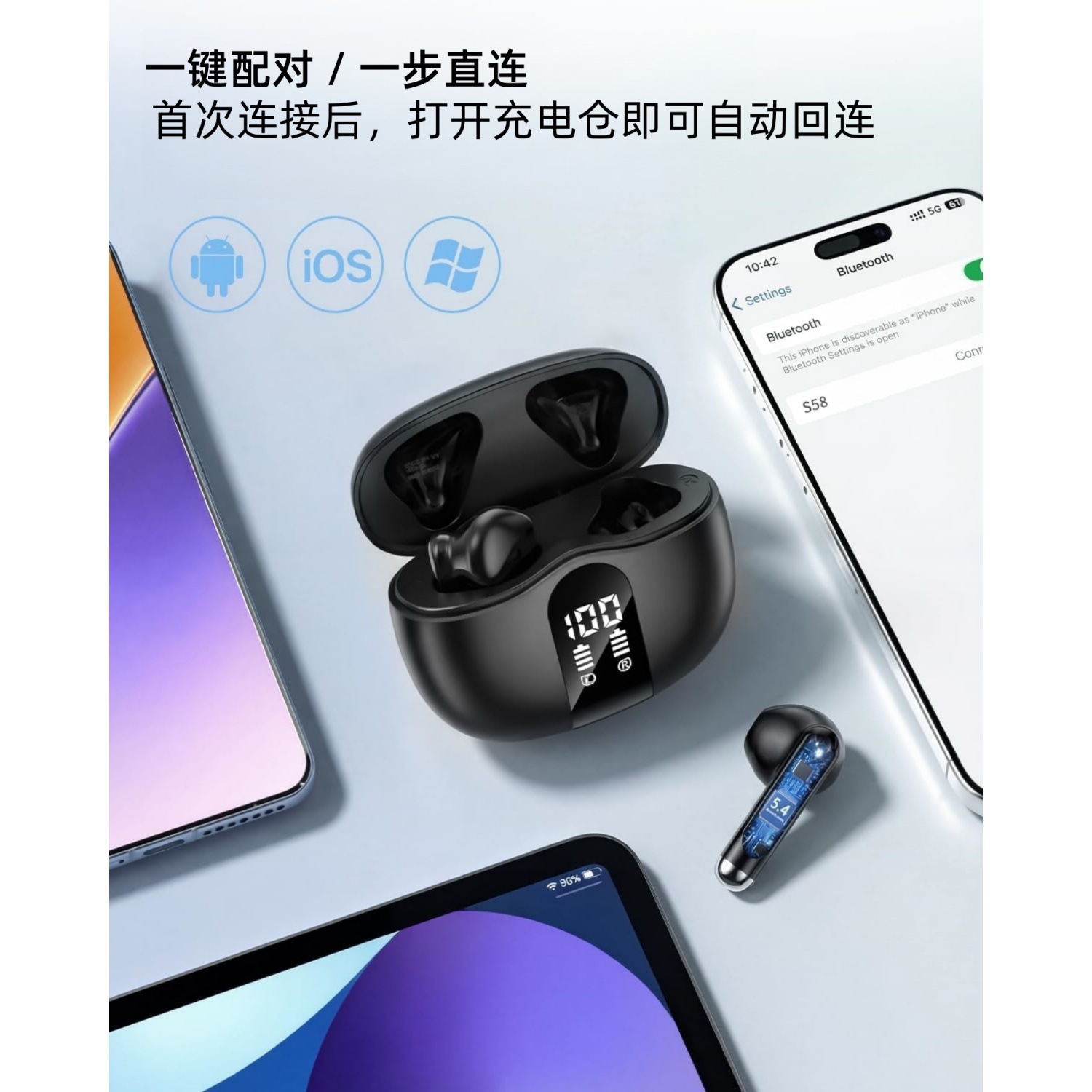 Real-time Simultaneous Interpretation Earphones Multilingual Movie Subtitle Translation In-ear Wired Earphones Android Type-C