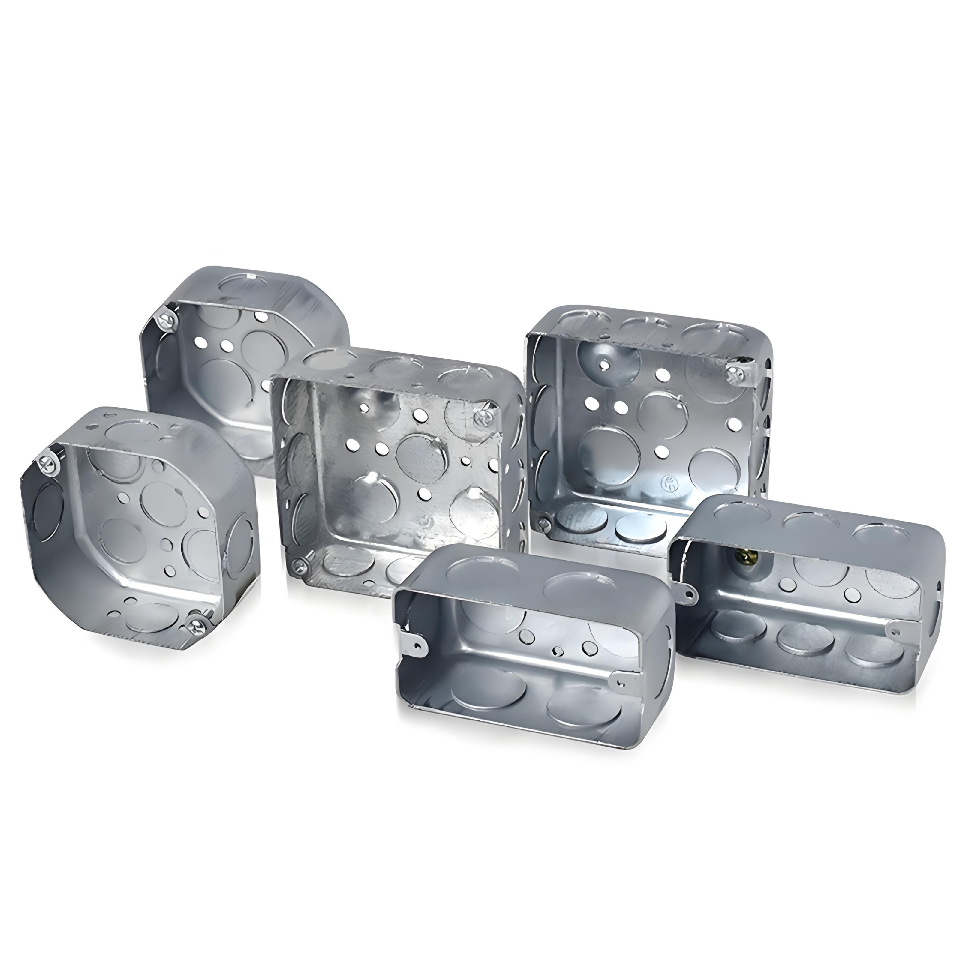 American standard 4*4 square box South America galvanized sheet American junction box, square 4-inch deep 1.5-inch American standard bottom box
