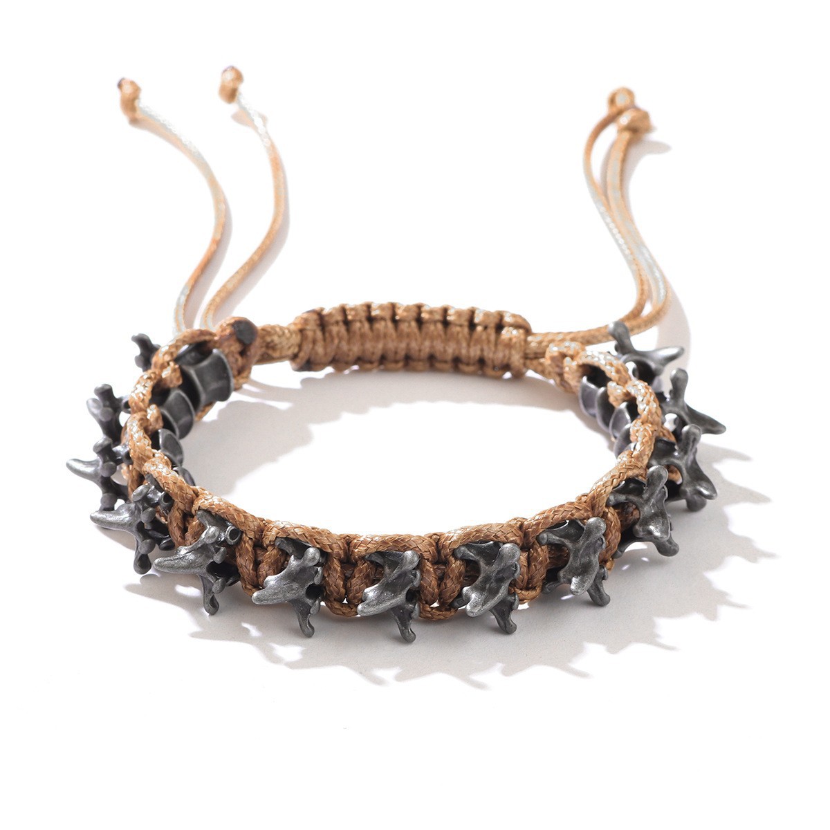 Punk Hip-hop Dragon Spine Bracelet Leather Choker Alloy Bracelet Necklace