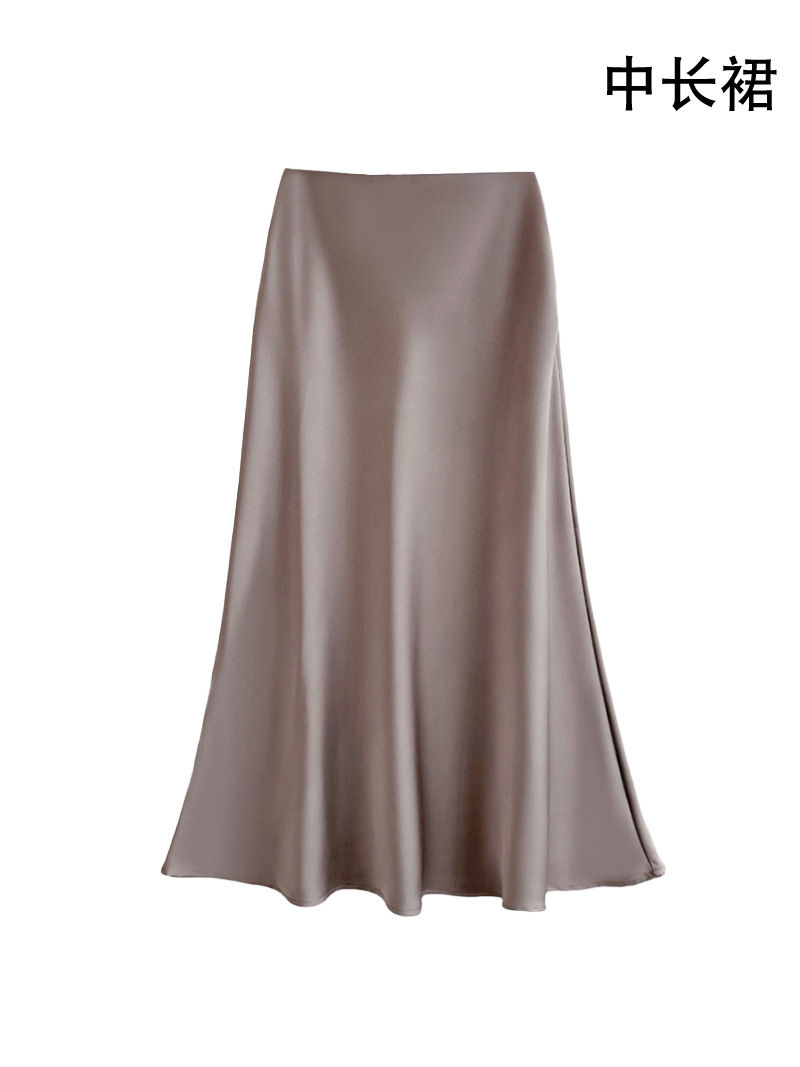 Satin bustier skirt for women