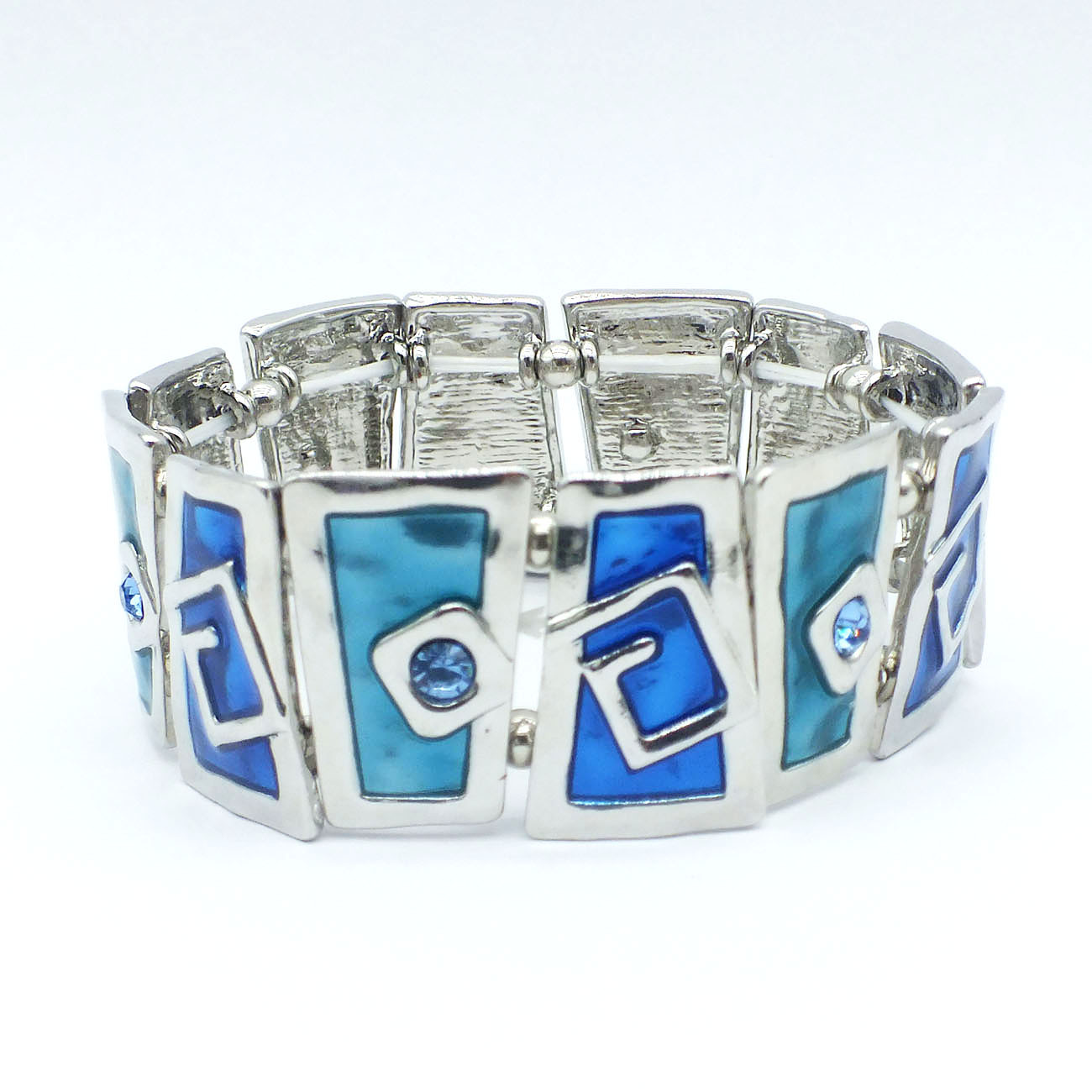 S95 Accessories Vintage Enamel Color Bracelet Oil Drop Spiral Elastic Bracelet