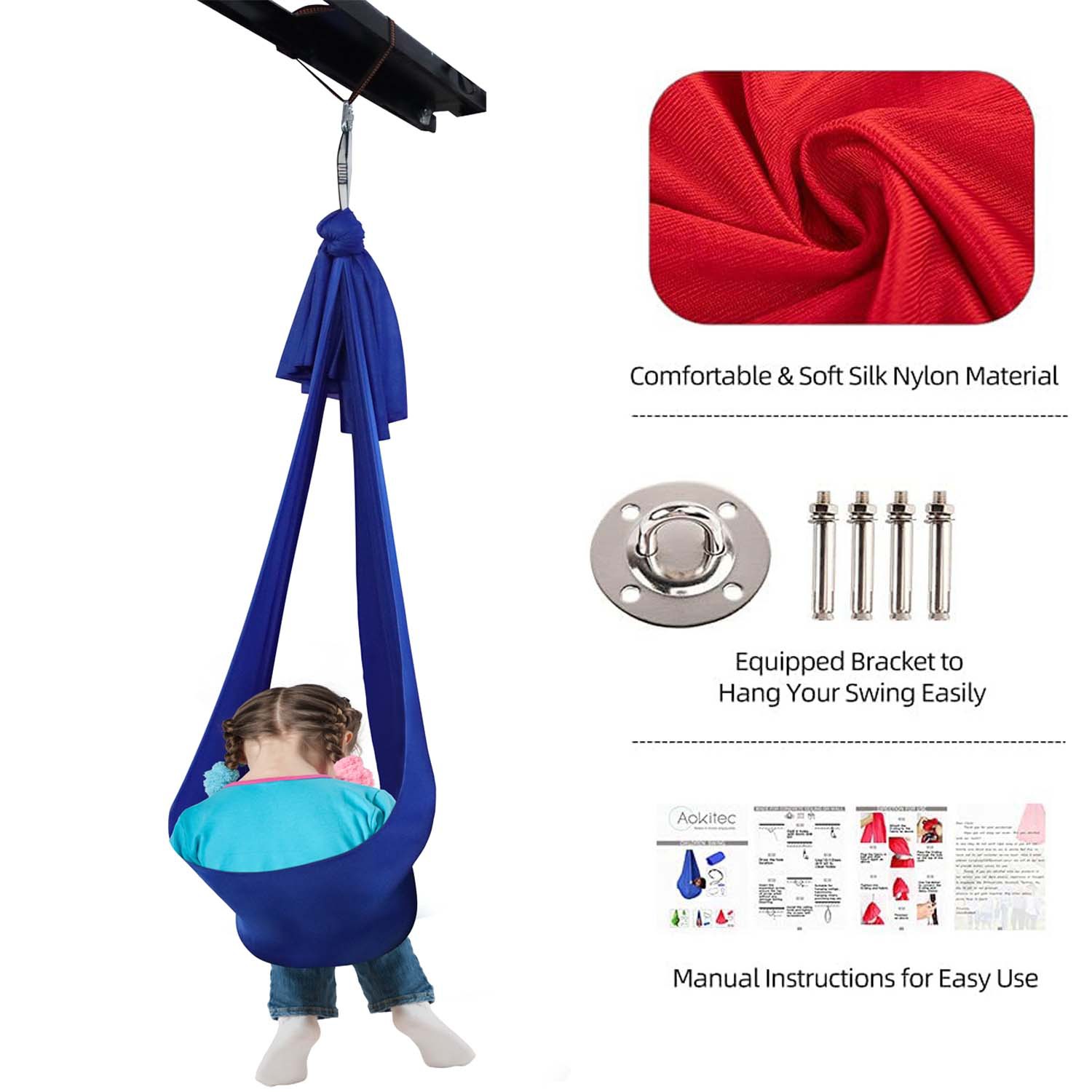 Therapy Swing Children's Elastic Swing Sensory Training Relieve Autism Indoor Swing Hammock