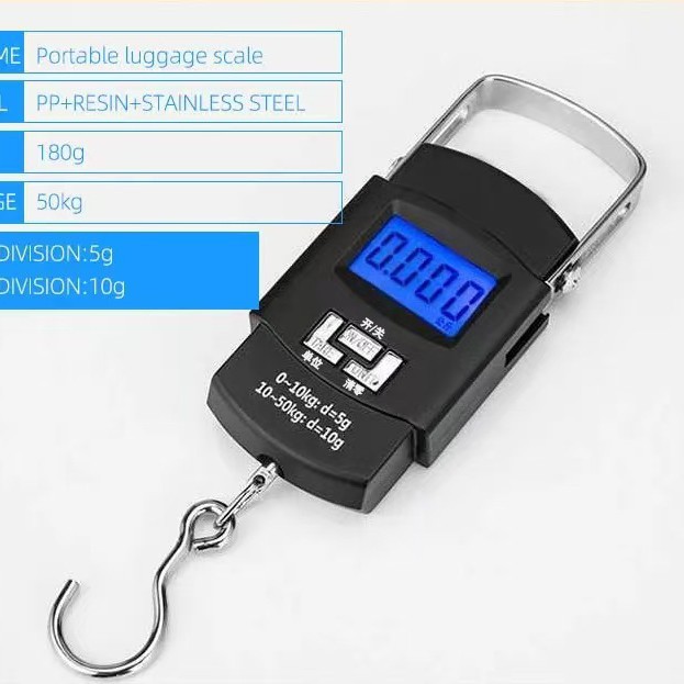 electronic scale gram scale portable hand scale A08 weighing non-commercial food spring scale household luggage scale