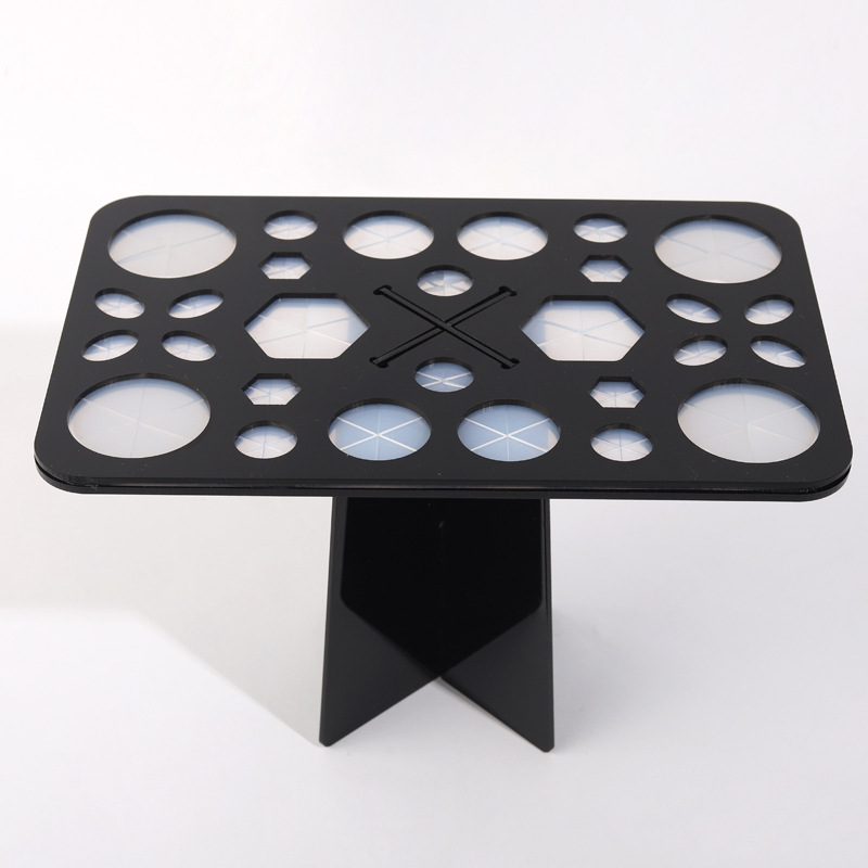 Makeup Brush Drying Rack 14 Hole 26 Hole 28 Hole Acrylic Brush Drying Rack Cleaning Storage Tool Display Rack