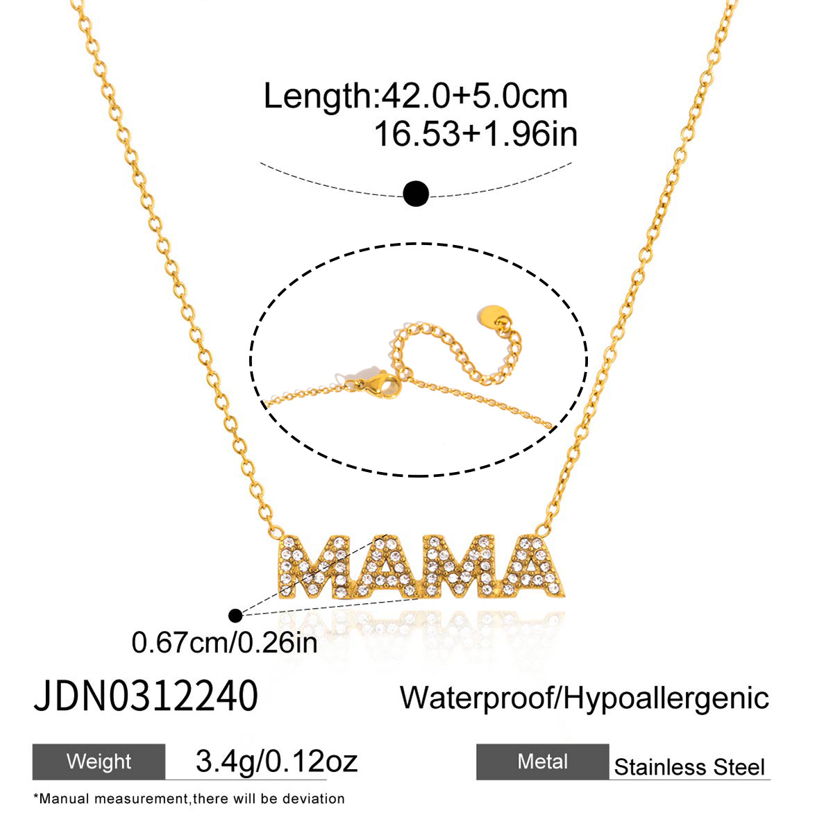 Jieding titanium steel niche necklace accessories women zircon pendant stainless steel accessories