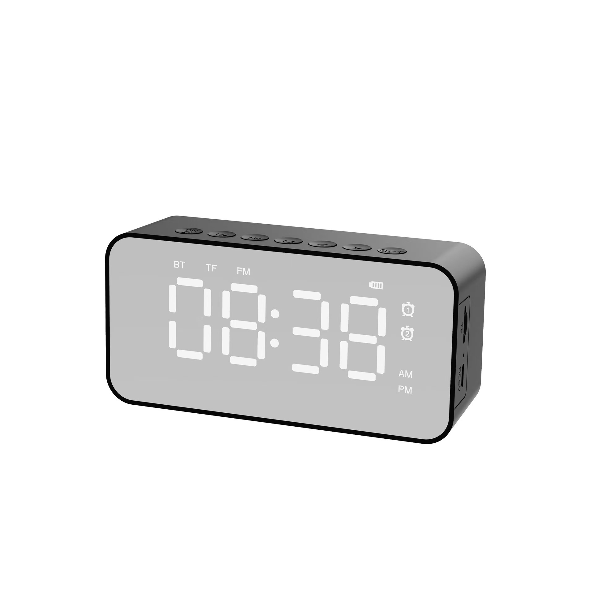Clock speaker Bluetooth speaker gift clock alarm smart speaker heavy bass card desktop small speaker