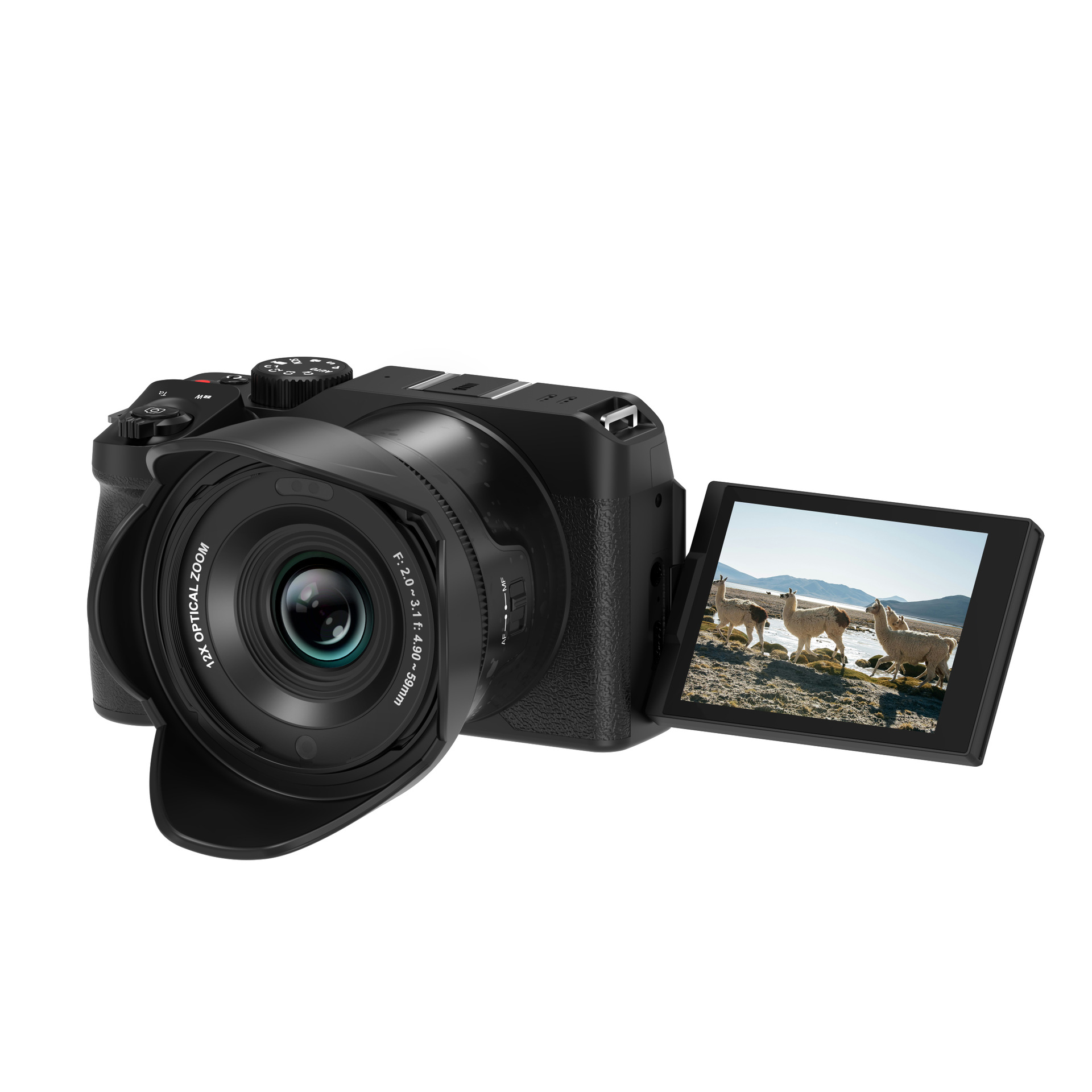 Camera G650 5K Optical Zoom Digital Camcorder 270° Side-Flip LCD Screen