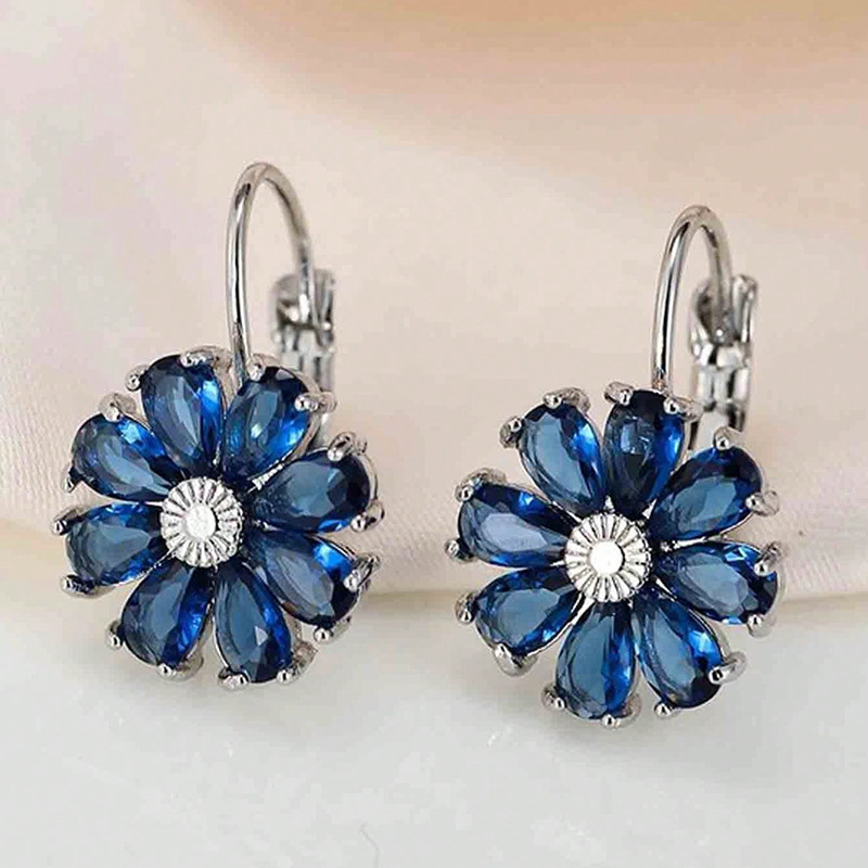 Popular colorful teardrop zirconia ear cuffs for women, ear ornaments