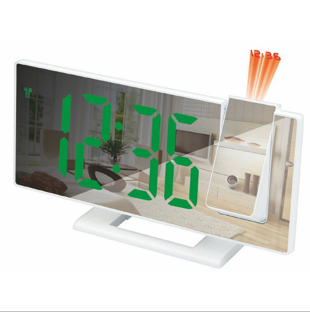 Mirror digital alarm clock LED multifunctional large screen digital display alarm clock