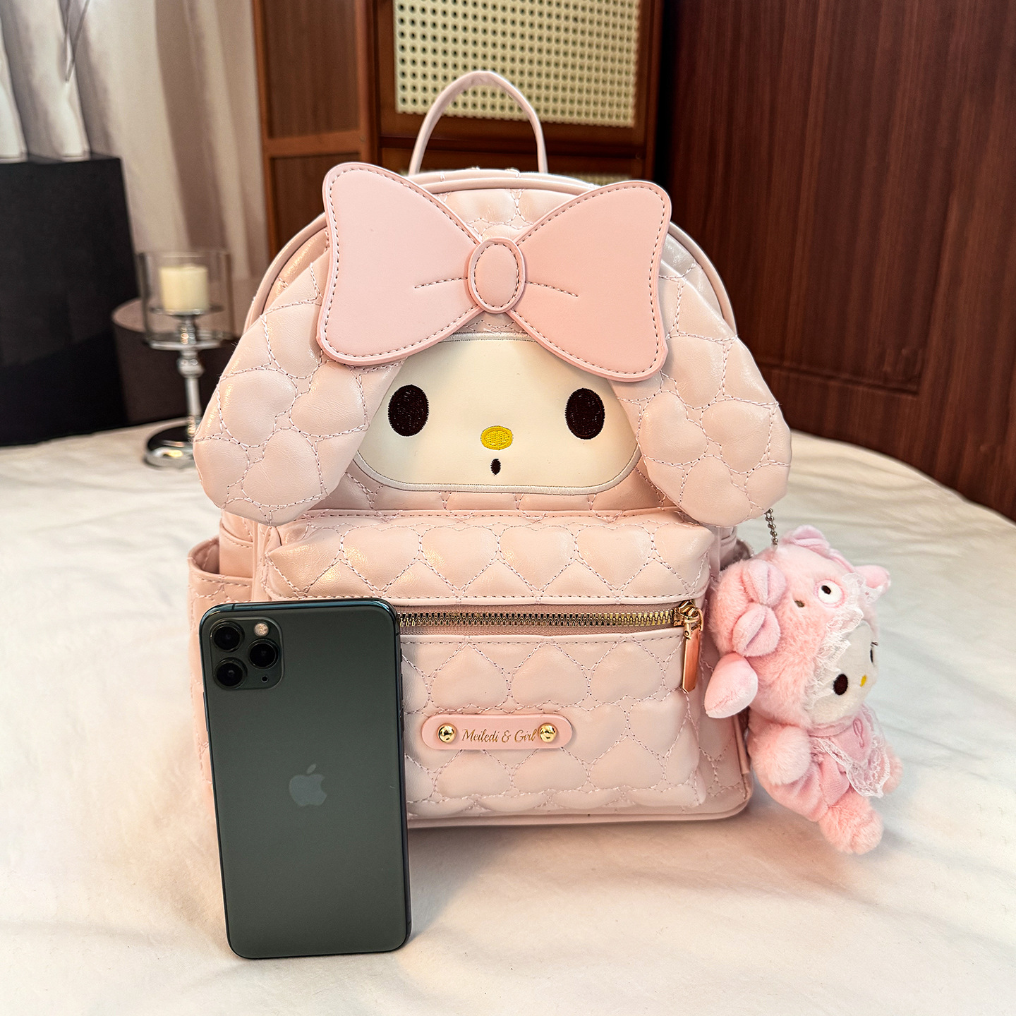 Melody 3D Butterfly Backpack Soft Girl Style Cartoon Quilted Backpack Student Commute Travel Bag